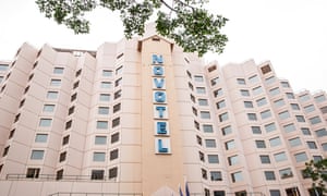 Australia news live: China row simmers; NSW awaits Covid case numbers - The Novotel Hotel in Darling Harbour where a woman who tested positive for coronavirus worked.