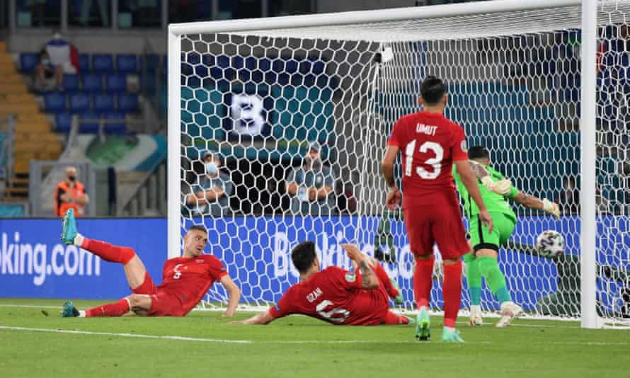 Turkey's Merif Demiral scored an own goal to lead Italy