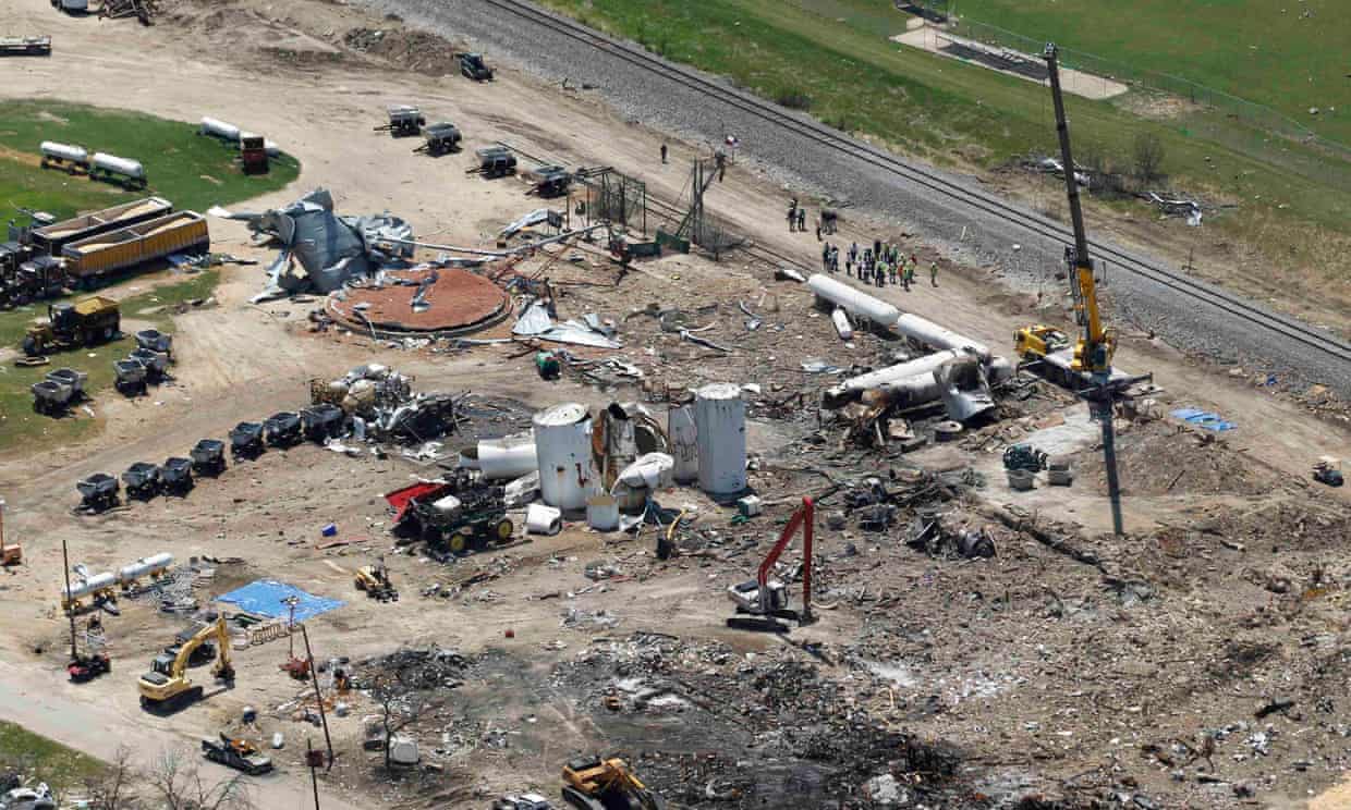 The rule, which came in the wake of a 2013 chemical explosion that killed 15 people in West, near Dallas, set stricter standards for operators’ risk management plans. Photograph: Jason Reed/Reuters