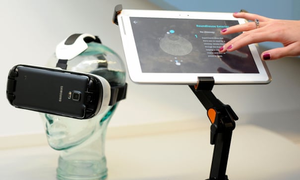 A Samsung Gear VR headset at the British Museum