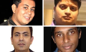 The four Bangladeshi bloggers who have been killed this year (clockwise from top left) Niloy Chakrabarti, Ananta Bijoy Das, Washiqur Rahman and Avijit Roy.