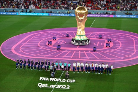 The teams are out for the national anthems.