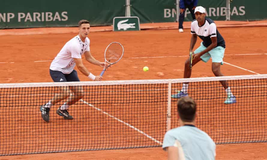 Men's doubles top seed Joe Salisbury (left) and Rajeev Ram are active.