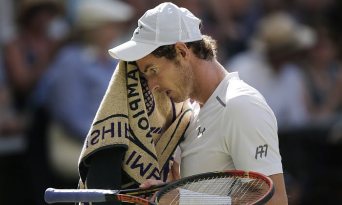 A dejected Andy Murray is finding it tough