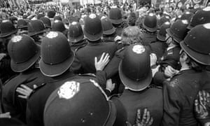 The Observer reported that 4,000 police, about a quarter of the Metropolitan police’s manpower, had been called in to cope with any trouble