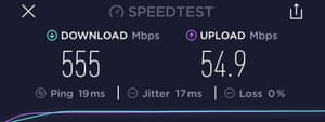 Test de vitesse 5G à Melbourne.