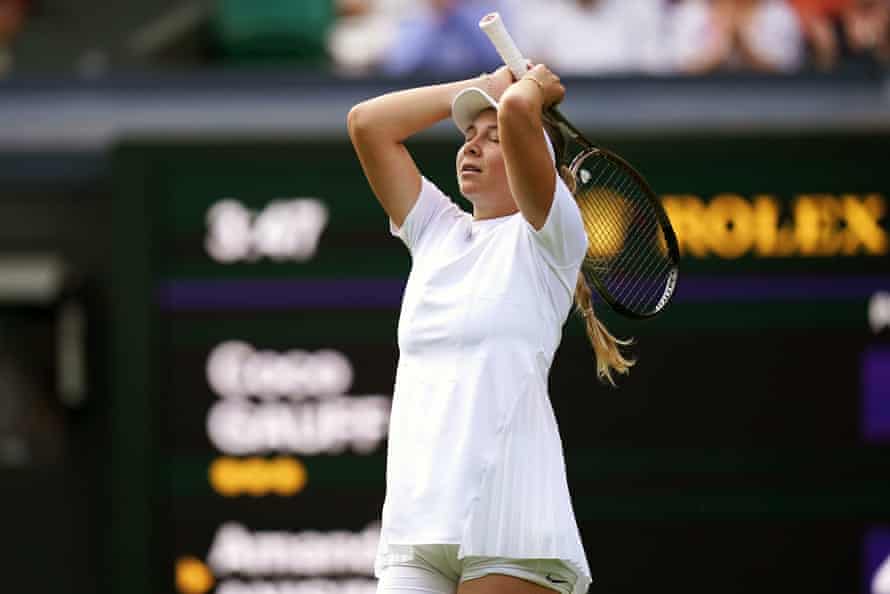 Anisimova merayakan kemenangan melawan Gauff.