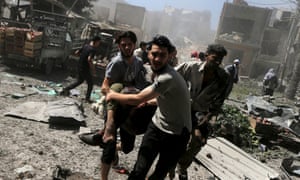 men carry casualty damascus