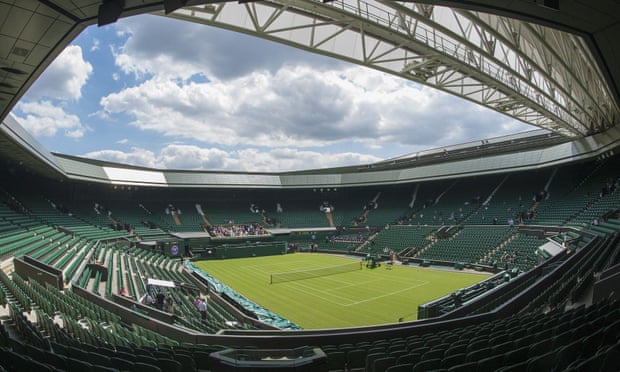 Centre Court prepares to host the 2015 tournament.