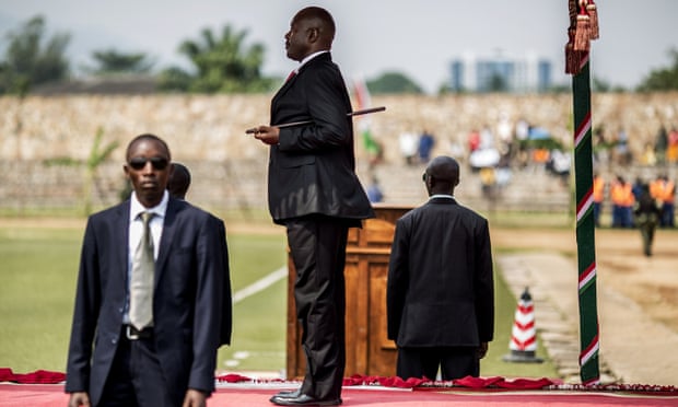 Burundi’s president, Pierre Nkurunziza, at independence celebrations in Bujumbura on Wednesday
