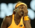 Coco Gauff feels the pain of defeat in Melbourne