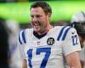 Colts Seahawks FootballIndianapolis Colts quarterback Philip Rivers walks on the sideline during the second half of an NFL football game against the Seattle Seahawks, Sunday, Dec. 14, 2025, in Seattle. (AP Photo/Stephen Brashear)