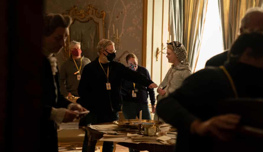 Tony McNamara on The Great: ‘Historians have to know we’re making mistakes on purpose’ | Television 3 Tony McNamara and Elle Fanning on the set of The Great’s second season.