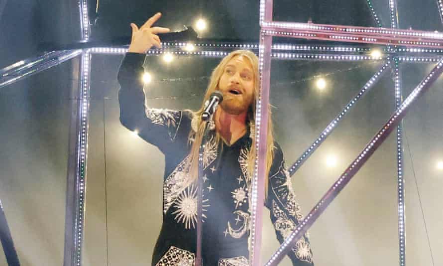 Sam Rider gives him everything in Eurovision.