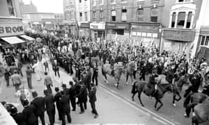 National Front supporters march through Lewisham