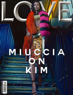Kim Kardashian on the cover of LOVE Magazine