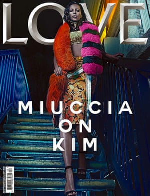 Kim Kardashian on the cover of LOVE Magazine