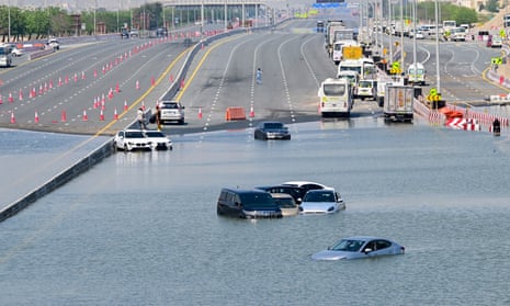 Streets flooded as UAE scrambles after heaviest rainfall in 75 years