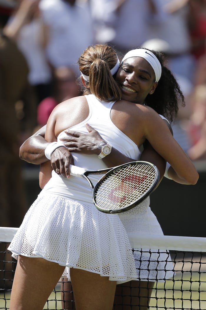 A gracious Serena Williams embraces Garbine Muguruza
