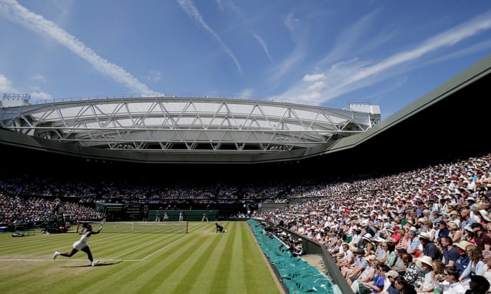 A scenic view of Serena Williams womens singles final against Garbine Muguruza in the on Centre Court
