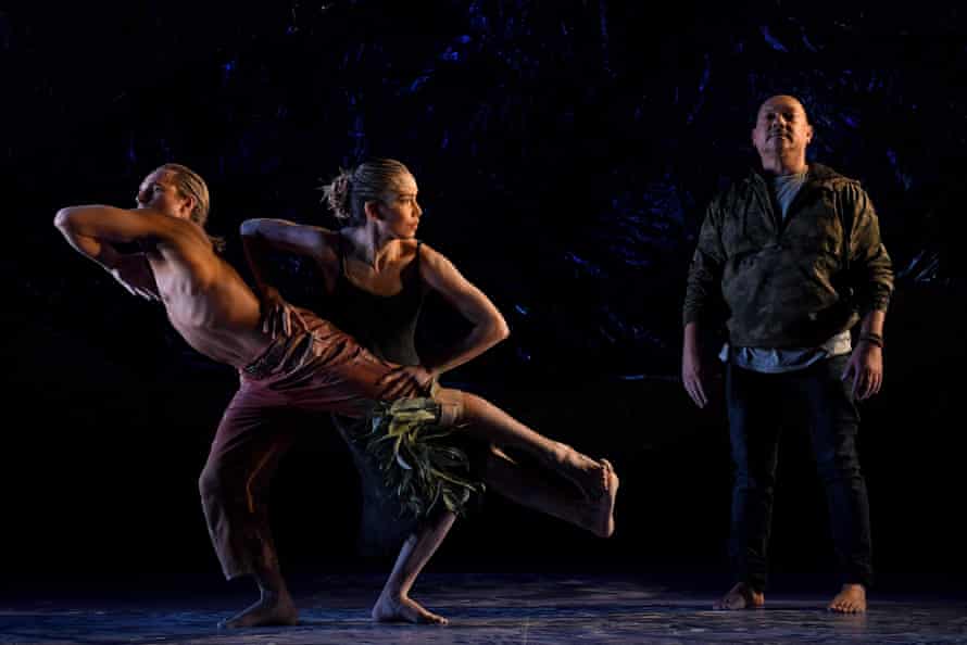 Stephen Page with Bangara Dancer Baden Hitchcock and Rika Hamaguchi