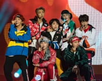 BTS on Jimmy Kimmel Live in 2017.