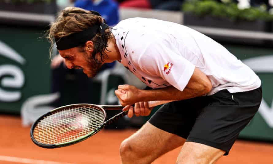 Stefanos Tsitsipas worked hard again after fighting back from two sets in the first round.