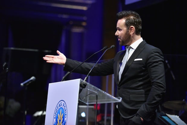 The A21 campaign director, Christian Elliott, speaks against sex trafficking in New York in 2015.