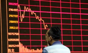 An investor looks at an electronic board showing stock information of Shanghai Stock Exchange Composite Index in Beijing. Stocks were volatile on Wednesday across Asia.