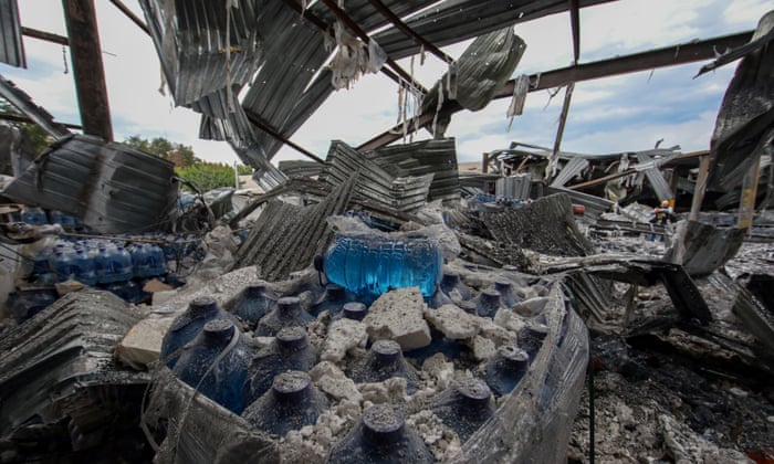 Russian shelling of Chuhuiv districtKHARKIV REGION, UKRAINE - AUGUST 2, 2022 - The consequences of Russian shelling which destroyed a drinking water plant and private garages are pictured in Chuhuiv district, Kharkiv Region, northeastern Ukraine. This photo cannot be distributed in the Russian Federation. (Photo credit should read Vyacheslav Madiyevskyy/ Ukrinform/Future Publishing via Getty Images)