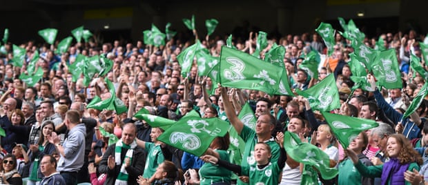 The Irish fans were rather happy with the result.