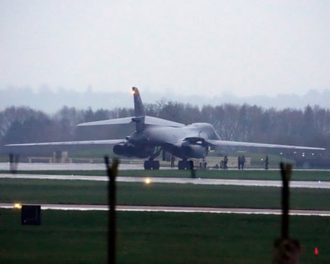 The supersonic B-1 Lancer at RAF Fairford