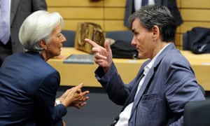 Lagarde and Greek finance minister Euclid Tsakalotos in Brussels at the weekend.