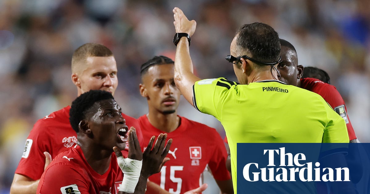 Switzerland hit out at VAR after mistaken identity check ends in Breel Embolo red card - The Guardian thumbnail