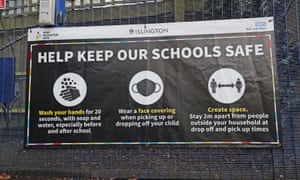 A sign outside a primary school in north London