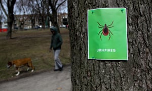 A Lyme Disease awareness poster in the Plateau of Montreal, Quebec, Canada.