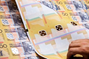 A sheet of $50 bills