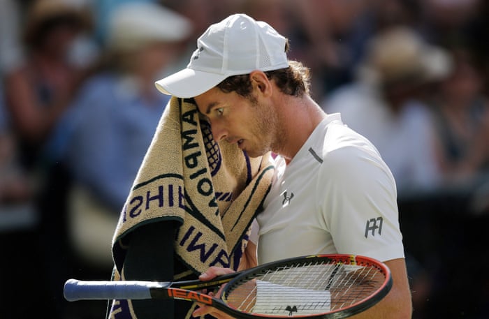 <strong>Day eleven</strong><br>A dejected Andy Murray during his defeat to Roger Federer in their mens semi-final