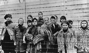 Children in the Auschwitz-Birkenau concentration camp.
