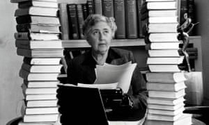 Agatha Christie sitting at her desk with books piled high. Poison was a favourite weapon in her books. Photograph: Popperfoto/Getty Images Agatha Christie sitting at her desk with books piled high. Poison was a favourite weapon in her books. Photograph: Popperfoto/Getty Images