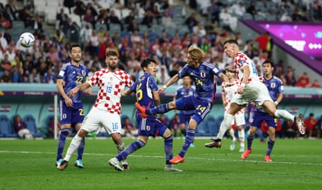 Ivan Perišić equalises with a bullet header.