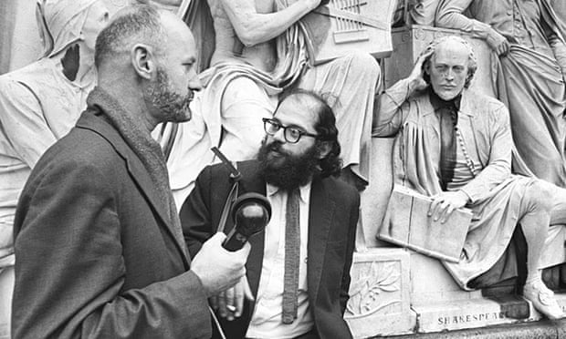 Ferlinghetti interviews Ginsberg outside the Albert Hall before the the International Poetry Incarna