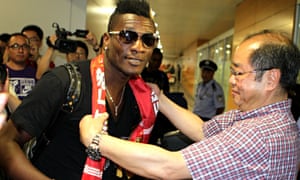 Asamoah Gyan arrives In Shanghai