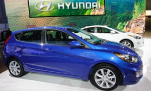 The Hyundai Accent, one of the models that the car-maker advertised as having lower emissions than was true.