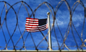 The US flag flying at Guantanamo Bay