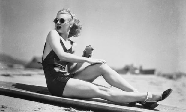 Ginger Rogers sunbathing in 1936.