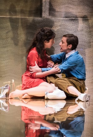 Patsy Ferran And Nadia Albina in The Merchant of Venice. Photograph: Hugo Glendinning