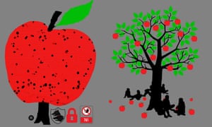 Macieiras pós-capitalismo. Ilustração por Joe Magee