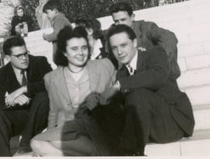 Ginette Marcailloux and student friends