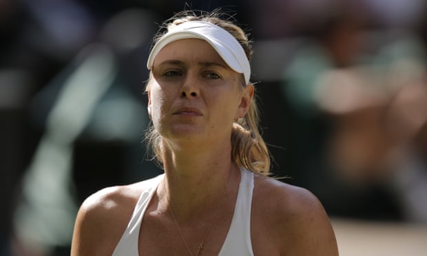 Defeat is written into Sharapova’s face.